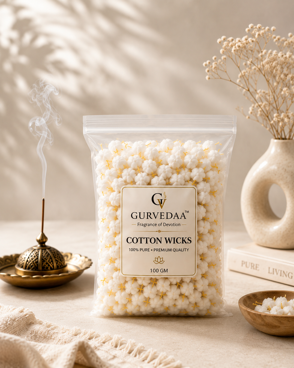 Cotton wicks for Pooja (Rui Batti)