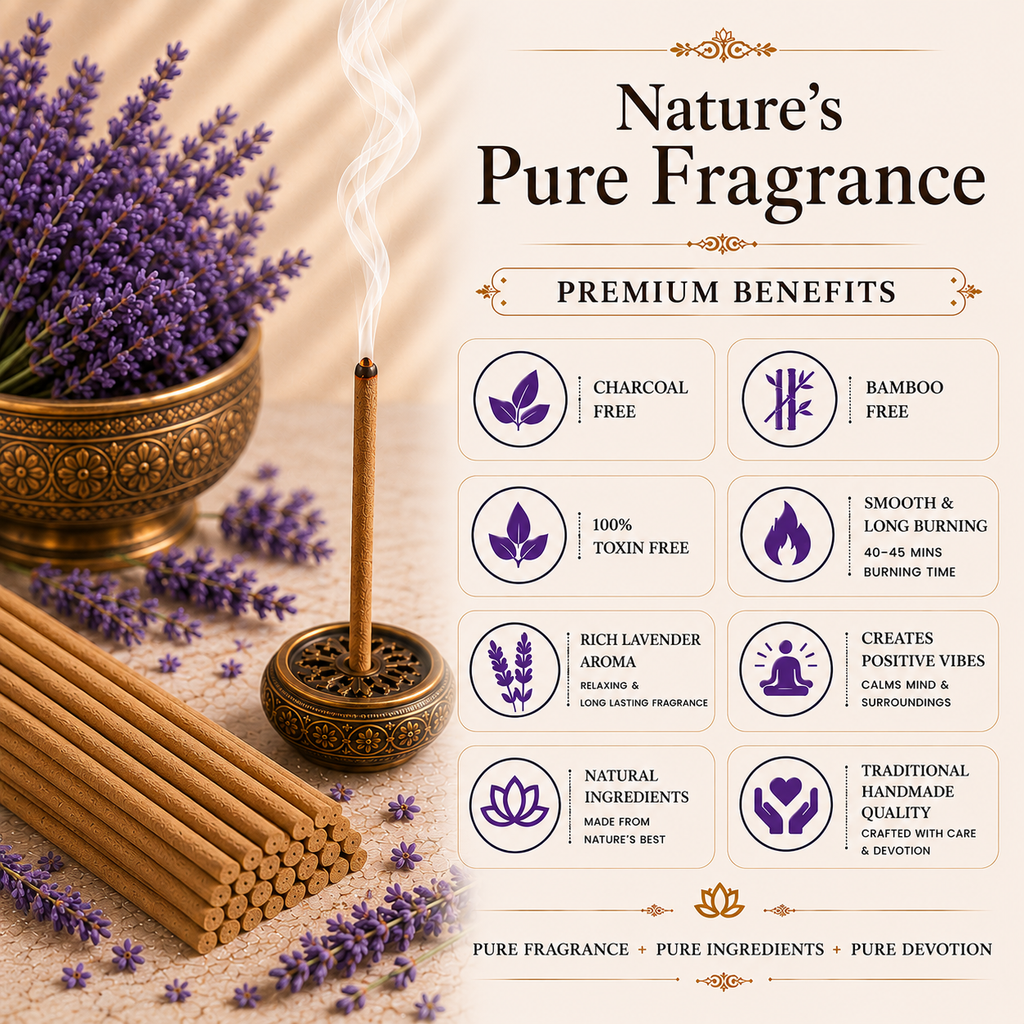 Lavender Incense Sticks- Pack of 80 sticks