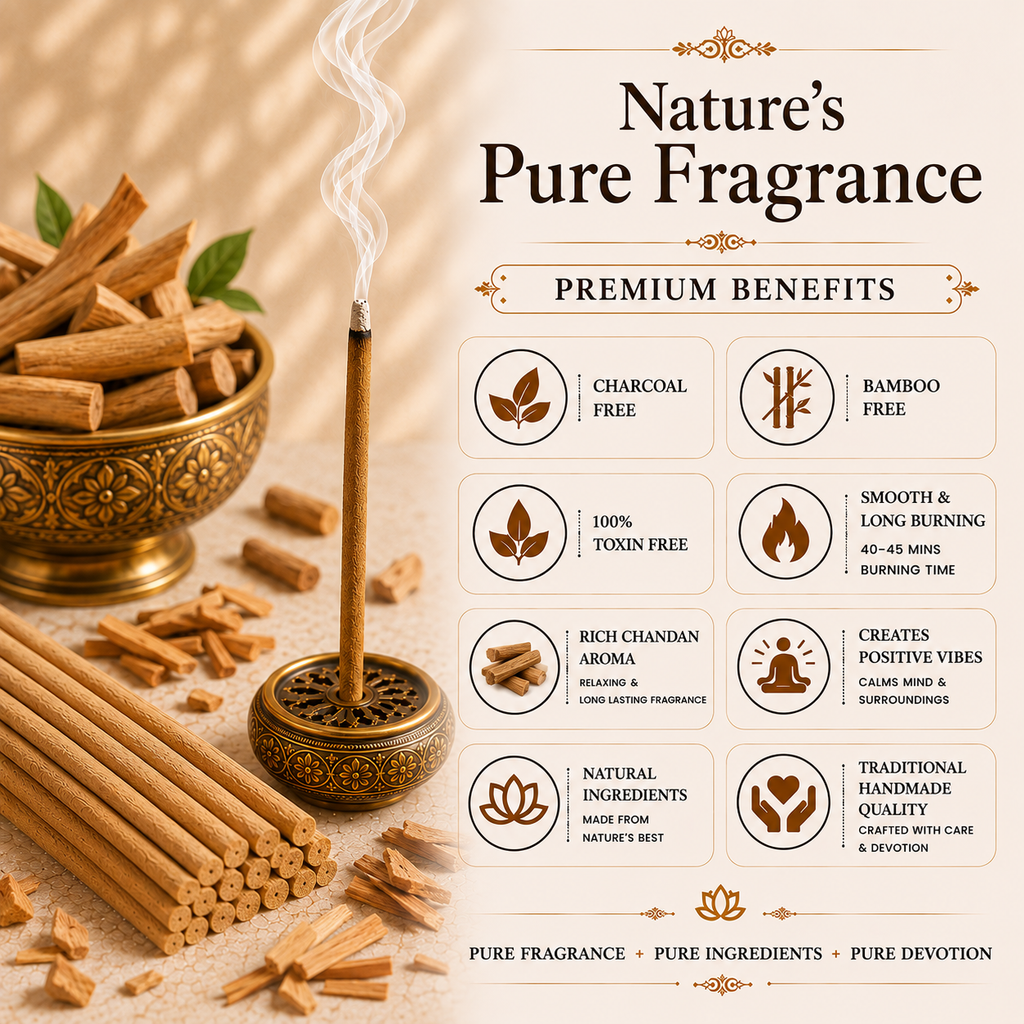Sandalwood Incense Sticks- Pack of 50 sticks