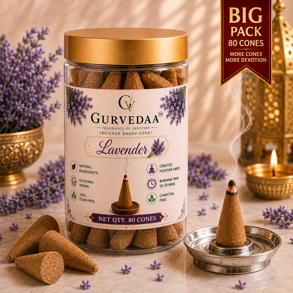 Lavender Dhoop Cones - Pack of 80 cones