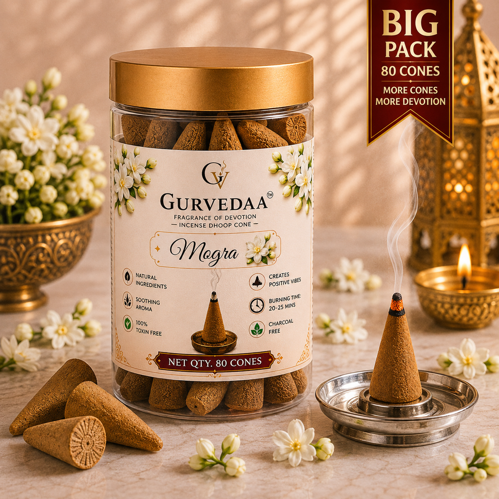 Mogra Dhoop Cones - Pack of 80 cones