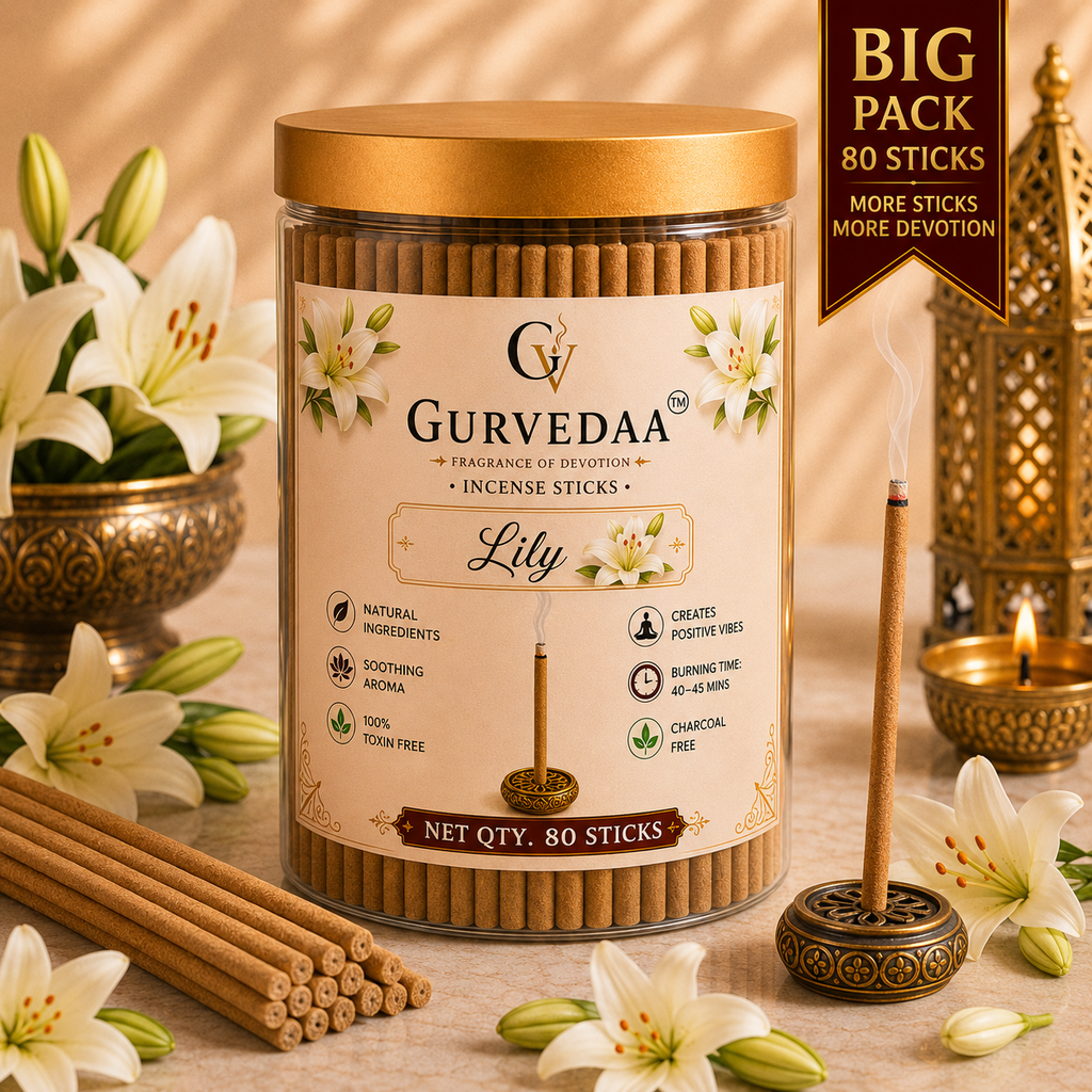 Premium Lily Incense Sticks- Pack of 80 sticks