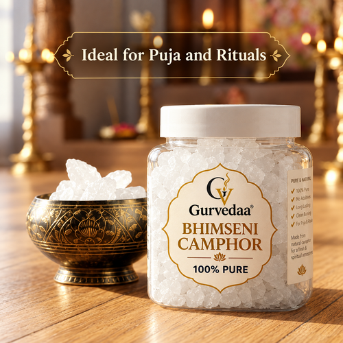 Gurvedaa Premium Bhimseni Kapoor (Camphor) | Pack of 100 gm |