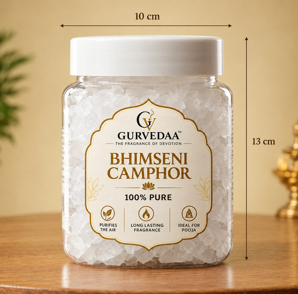 Gurvedaa Premium Bhimseni Kapoor (Camphor) | Pack Of 250gm |